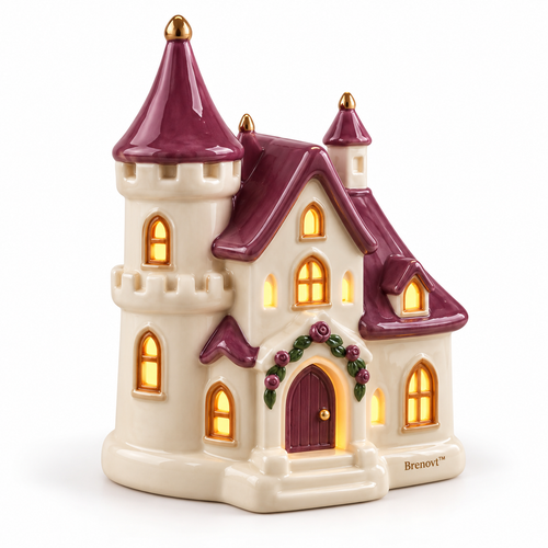 Brenovt™ Illuminated Ceramic Fairytale Castle main view