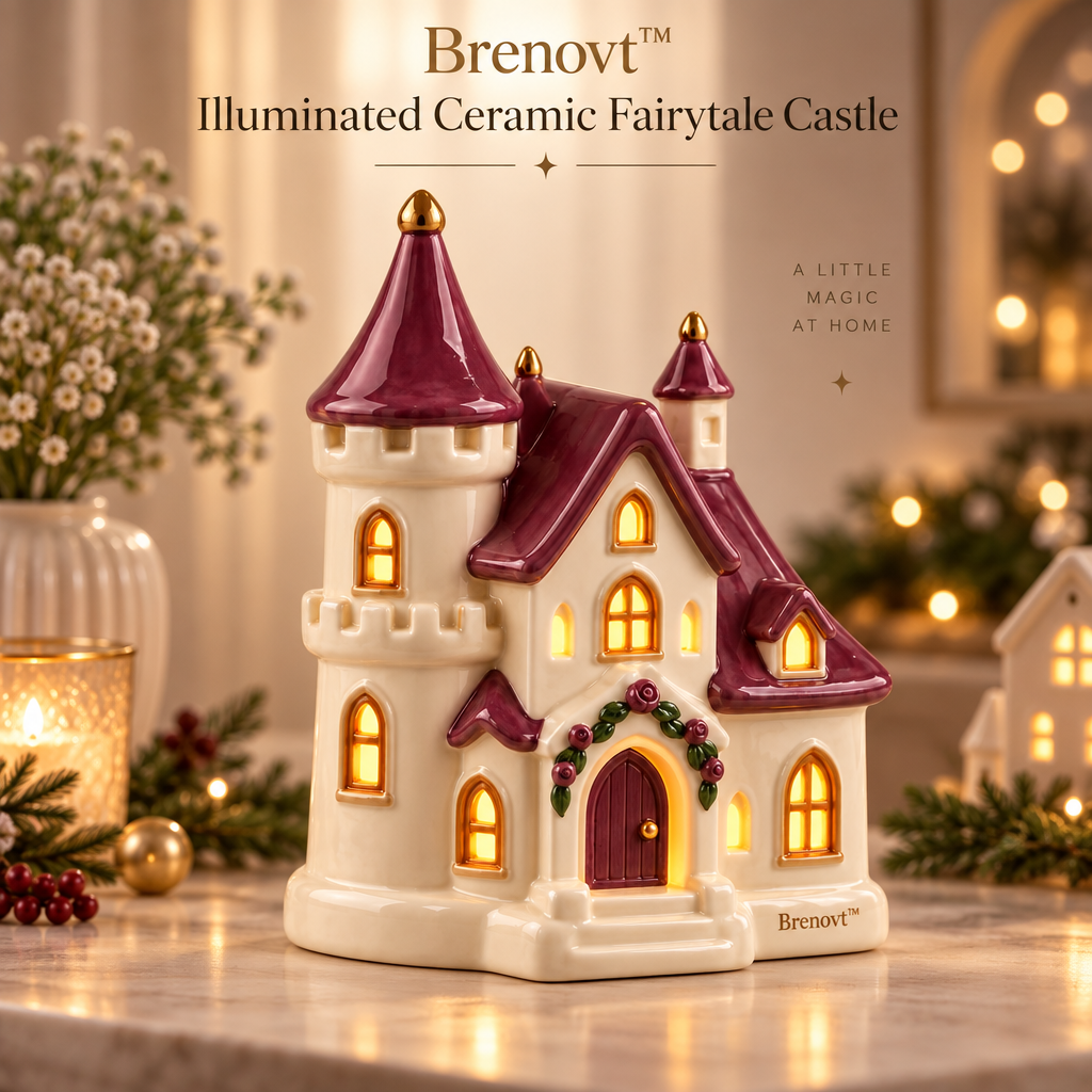 Brenovt™ Illuminated Ceramic Fairytale Castle room scene