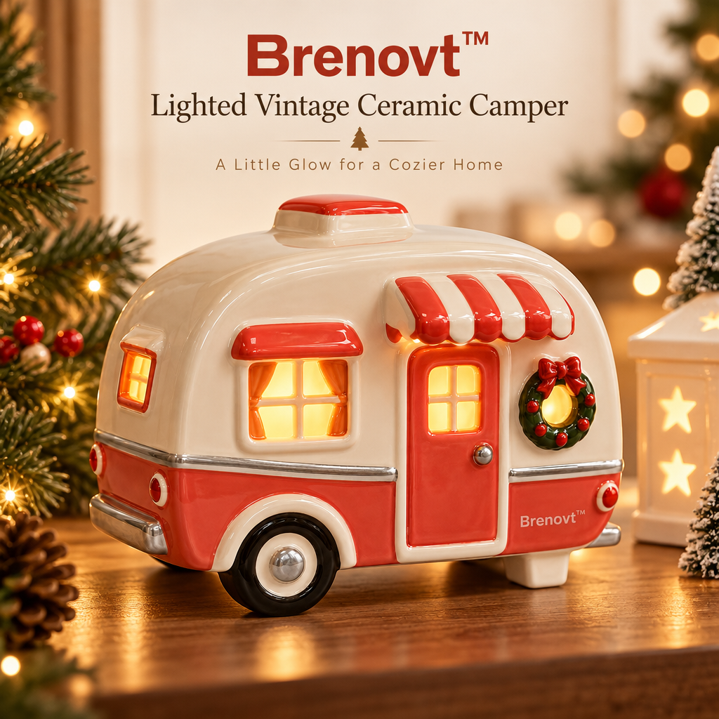 Brenovt™ Lighted Vintage Ceramic Camper room scene